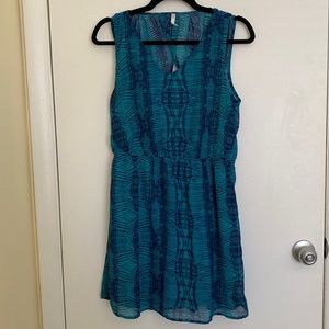 Nine Bird Dress Blue Stripes, Size Medium